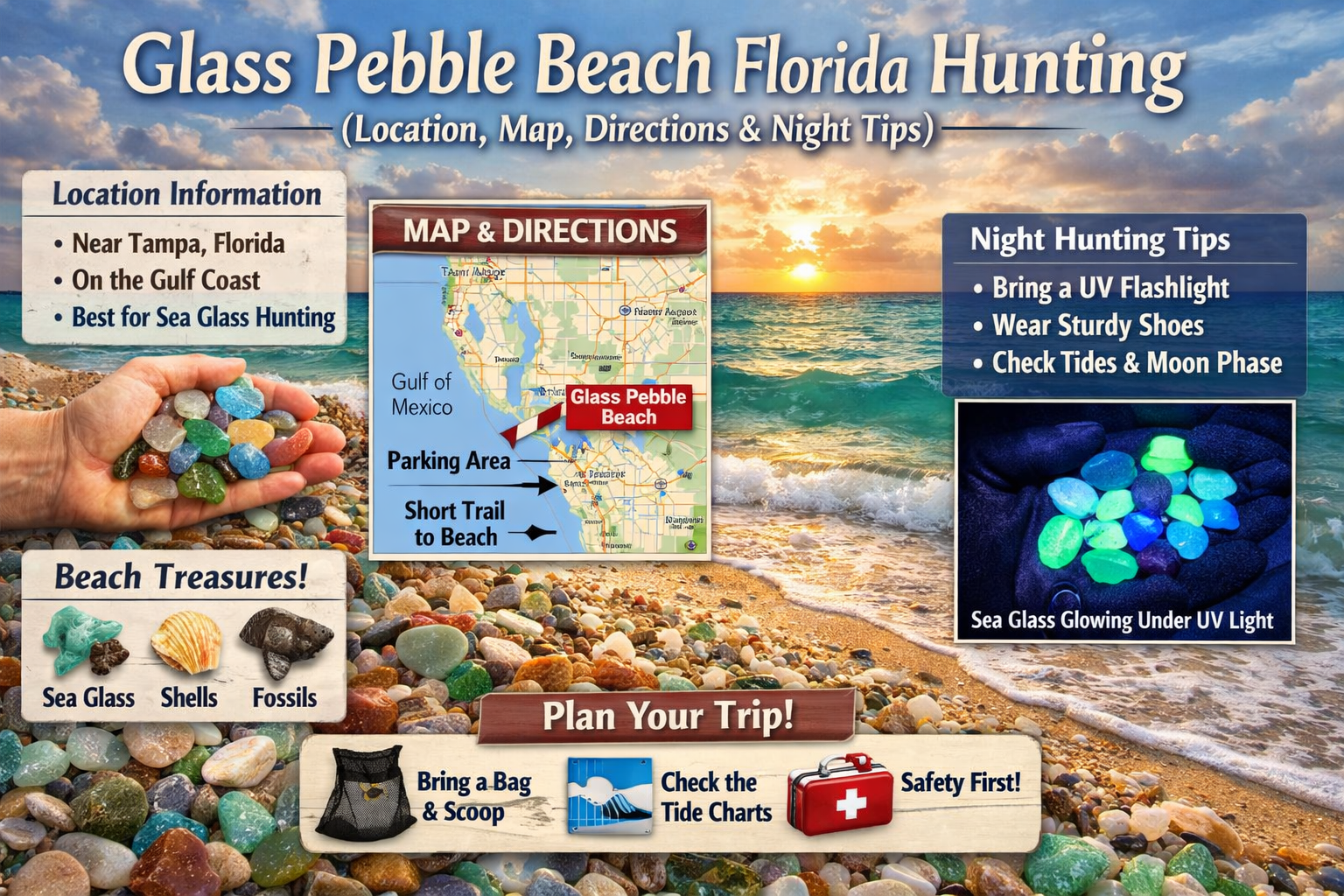 Glass Pebble Beach Florida