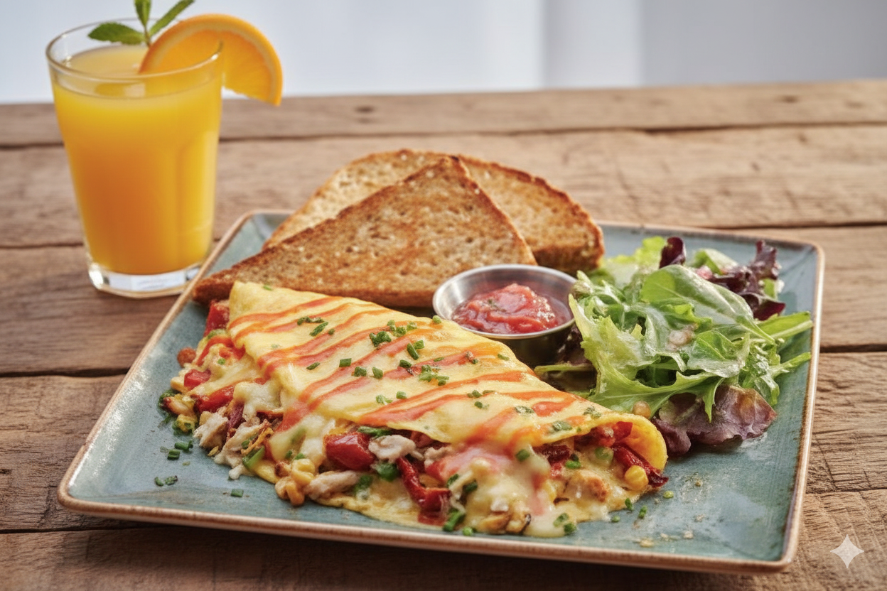 Fresh daytime dining scene image