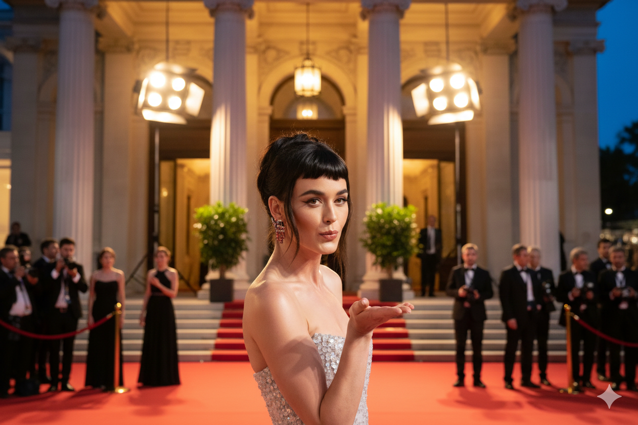 Stylish space-themed feature image for Katy Perry space topic