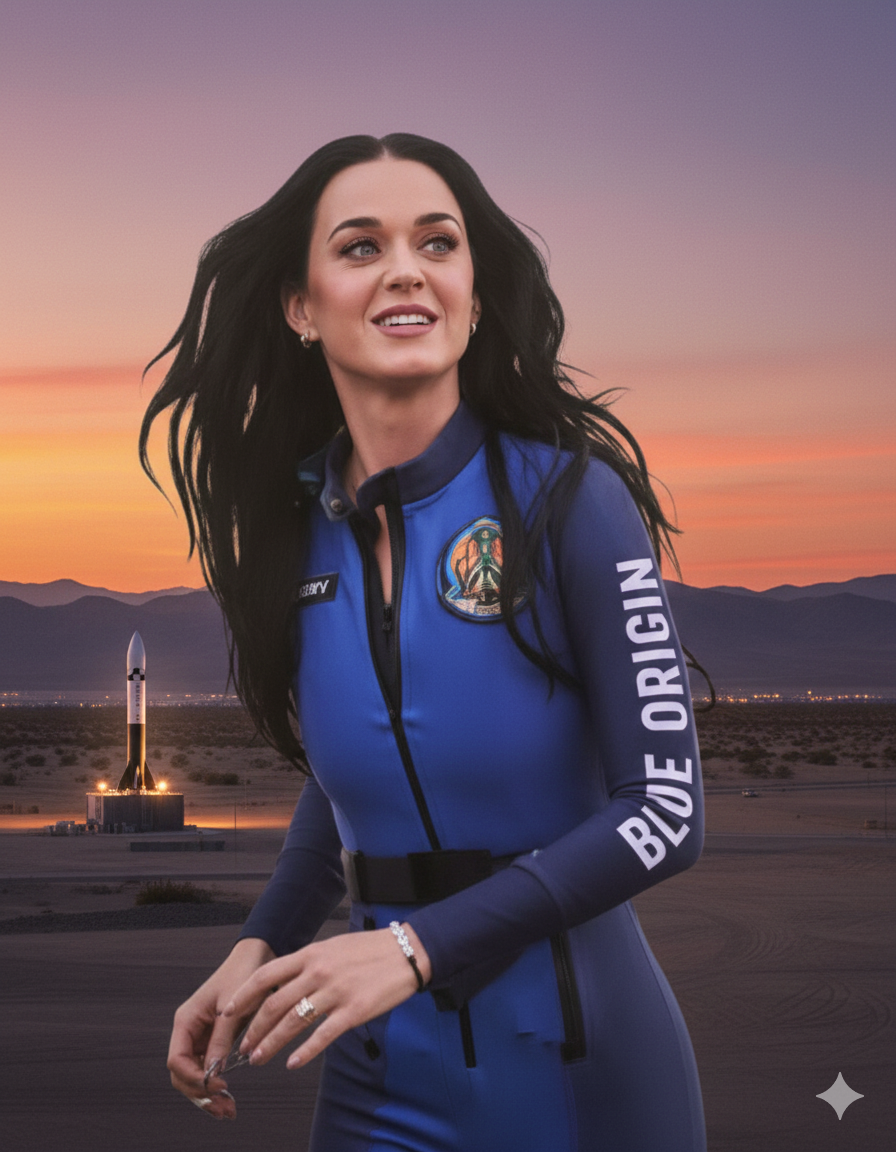 Modern creative image for celebrity space-themed article