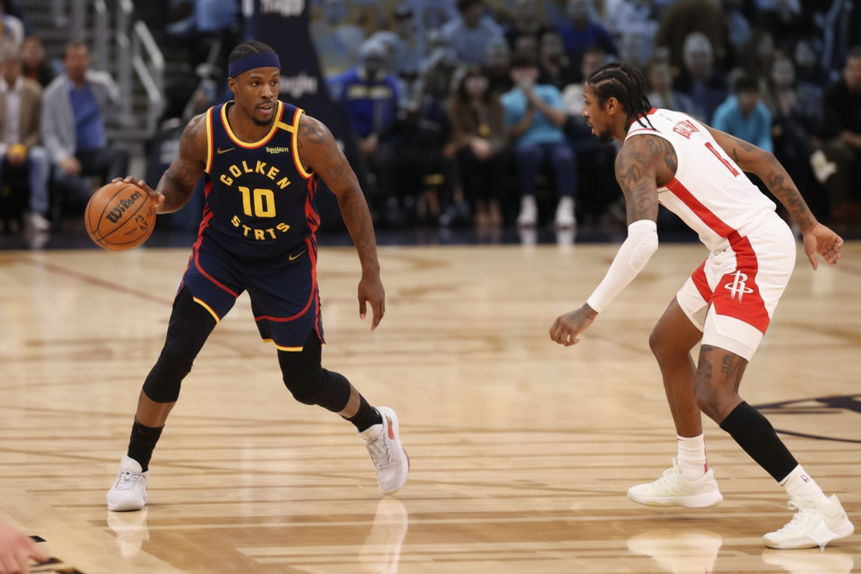 Rockets vs Warriors stats breakdown graphic