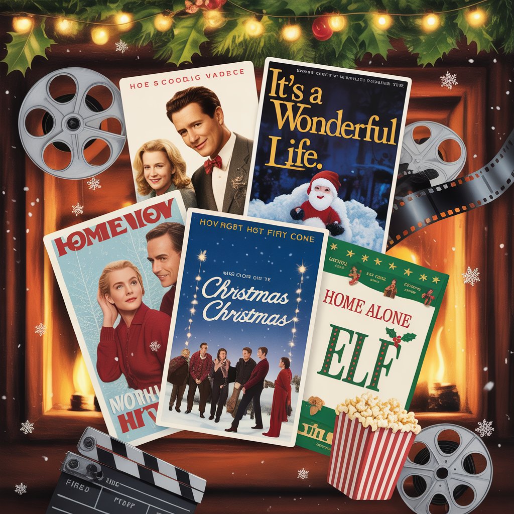 Festive christmas movies collage poster 2