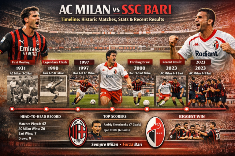 AC Milan vs SSC Bari Timeline