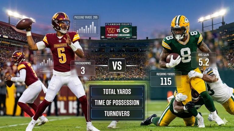 Washington Commanders vs Green Bay Packers Match Player Stats