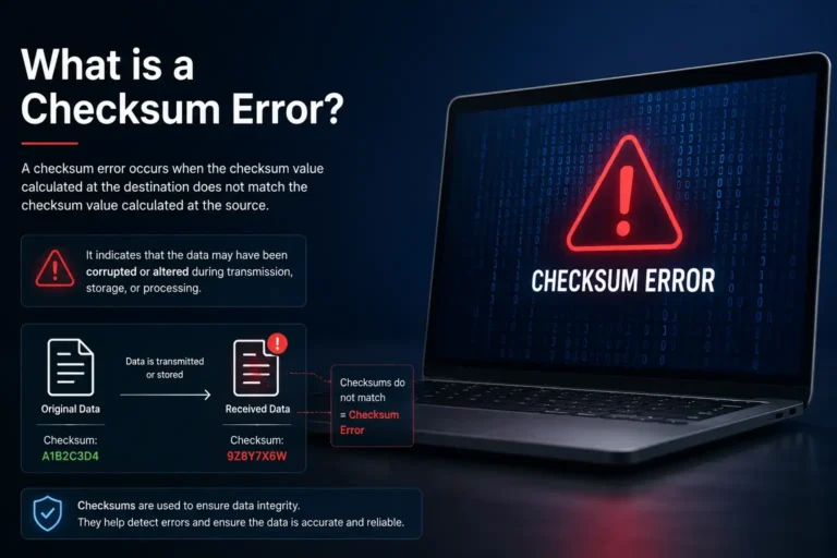 what is a checksum error