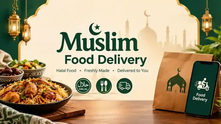 Muslim food delivery service with halal food, biryani, and online delivery